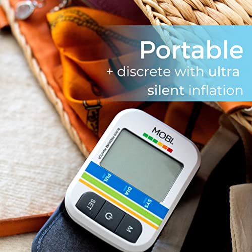 MOBI Wrist Blood Pressure Monitor - Blood Pressure Cuff - Automatic BP Cuff with Large LCD Display - Pulse Rate, Irregular Heart Rate Monitor - Blood Pressure Machine - Automatic Blood Pressure Cuff by MOBI