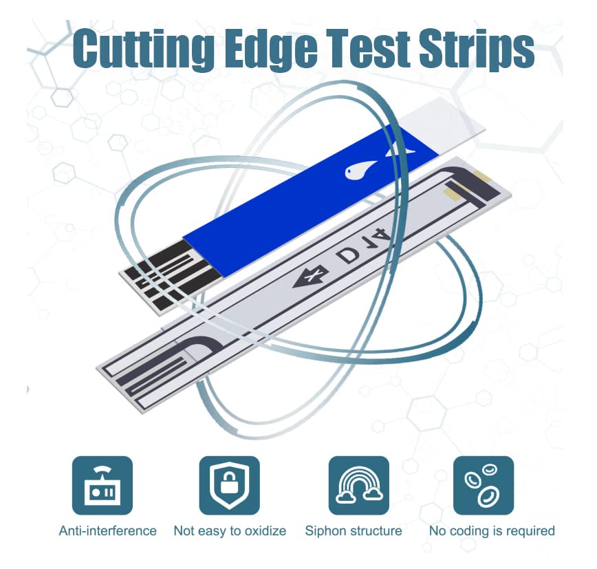 IKZA Blood Glucose Monitor Kit- G-666B Diabetes Testing Kit with 100 Test Strips and 100 Lancets - Blood Glucose Meter with Lancing Device - Smart, Portable Blood Sugar Test Kit for Home Use (G-666B) from COLEBY