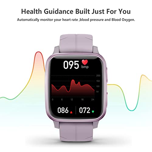 FITVII Fitness Tracker, Smart Watch with 24/7 Blood Pressure Heart Rate and Blood Oxygen Monitor, Sleep Tracker with Calorie Step Counter, IP68 Waterproof Activity Tracker for Women Men Android iOS from FITVII