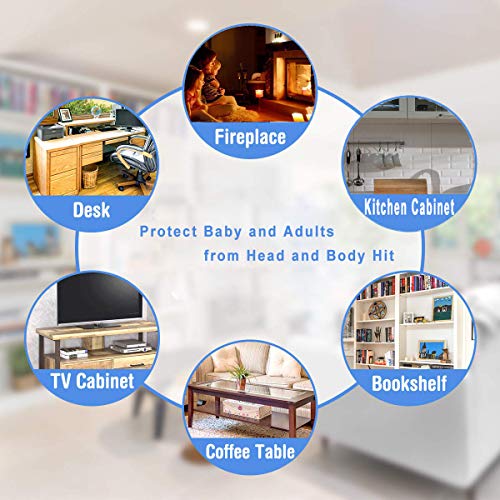 Edge Protector 100% Silicone, 6ft Baby Proofing Corners Clear Guards, Pre-Tape Adhesive Soft for Kids Safety, Child Table Cabinets Furniture Bumper (0.6x0.6in(Width)) by Angloria