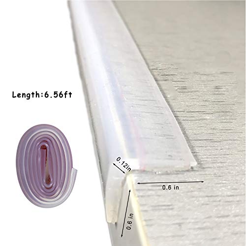 Edge Protector 100% Silicone, 6ft Baby Proofing Corners Clear Guards, Pre-Tape Adhesive Soft for Kids Safety, Child Table Cabinets Furniture Bumper (0.6x0.6in(Width)) by Angloria