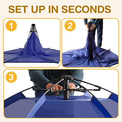 Alvantor Kids Tents Pop Up Play Tent Indoor Outdoor Playhouse for Babies Toddlers Children Camping Playground Playpen Play Yard 7'x7'x44"H Navy Patent by Alvantor