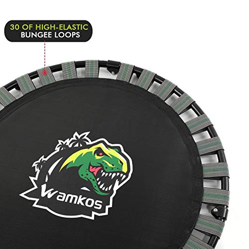 2022 Upgraded Dinosaur Mini Trampoline for Kids with Handle, Foldable Kids Trampoline for Play & Exercise Indoor or Outdoor, Camo Safty Padded Cover Toddler Rebounder Trampoline for Jump Sports from Wamkos