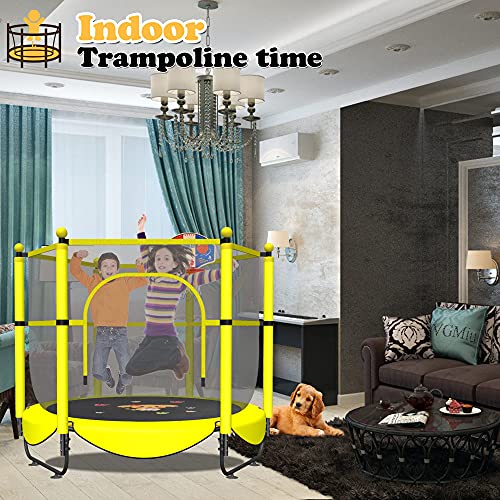 60" Trampoline for Kids Toddler Baby 5 FT Indoor Baby Recreational Trampolines with Enclosure Kids Trampoline for Toddlers Outdoor at Garden & Yard, Gifts for Boy and Girl from VGMiu