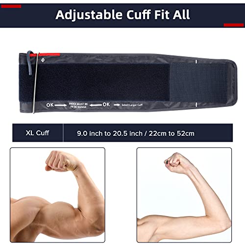 Extra Large Blood Pressure Cuff Arm, 8.6''-20.4'' Extra XL Replacement Cuff Compatible with All Omron Blood Pressure Machine (BP Machine Not Included) from funymo