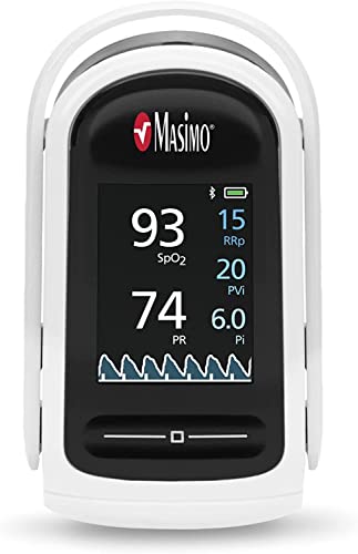 Masimo MightySat Fingertip Pulse Oximeter with Bluetooth, Monitor Blood Oxygen Saturation and Breathing Rate, OLED Screen, Touchpad, Long Battery Life from Masimo