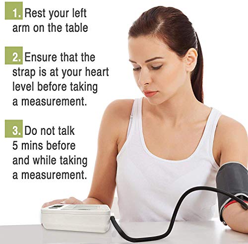 Blood Pressure Monitor Upper Arm - Fully Automatic Blood Pressure Machine Large Cuff Kit - Digital BP Monitor for Adult, Pregnancy - Blood Pressure Kit for Home Use - Batteries, Storage Bag Included by DrKea