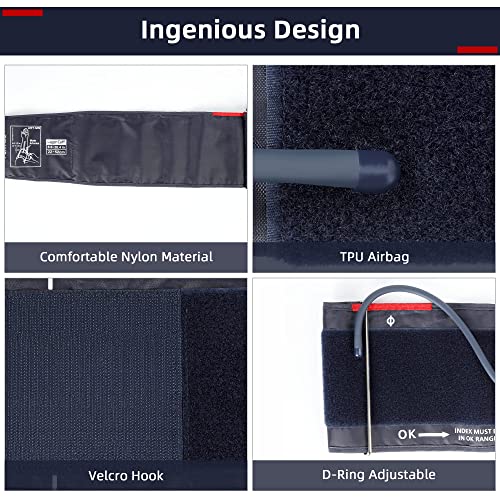 Extra Large Blood Pressure Cuff Arm, 8.6''-20.4'' Extra XL Replacement Cuff Compatible with All Omron Blood Pressure Machine (BP Machine Not Included) from funymo