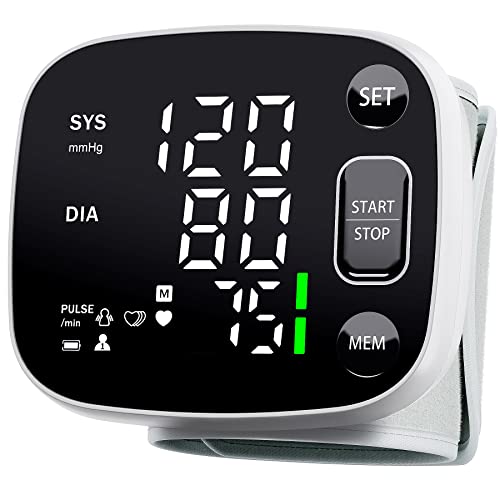 FENGHOU Wrist Blood Pressure Monitor - Automatic Wrist Digital BP Machine Cuff with Portable Carrying Case for Health Monitoring 2 * 120 Reading Memory for 2 Users, Black, Large (W1101) from FENGHOU