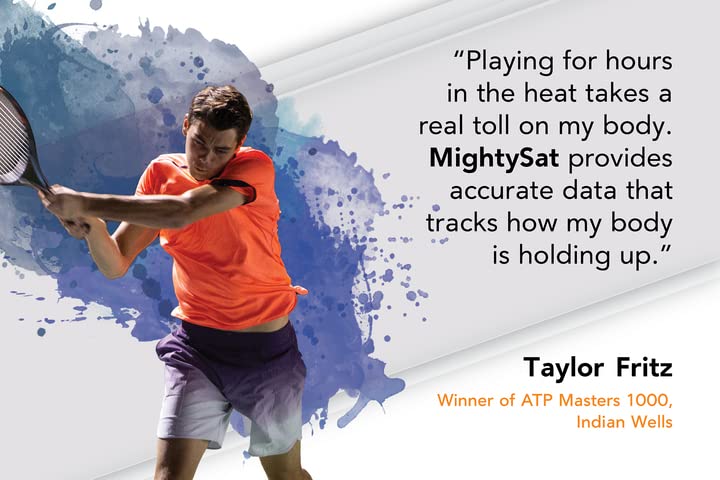 Masimo MightySat Fingertip Pulse Oximeter with Bluetooth, Monitor Blood Oxygen Saturation and Breathing Rate, OLED Screen, Touchpad, Long Battery Life from Masimo