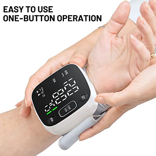 FENGHOU Wrist Blood Pressure Monitor - Automatic Wrist Digital BP Machine Cuff with Portable Carrying Case for Health Monitoring 2 * 120 Reading Memory for 2 Users, Black, Large (W1101) from FENGHOU