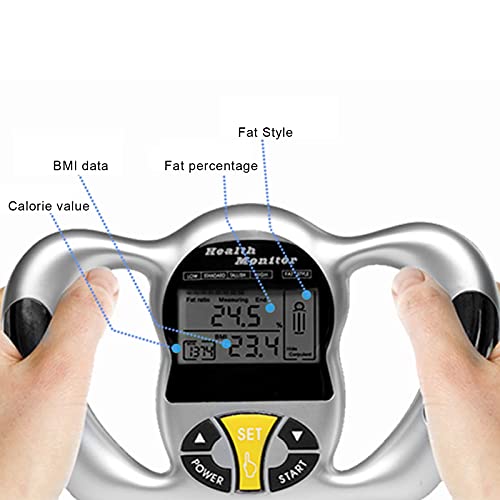 Handheld Body Fat Measuring Instrument BMI Meter, Body Fat Tester, Body Composition Smart Scale Analyzer, Tracks Heart Health, Vascular Age, BMI, Fat, Muscle & Bone Mass, Water by YUYTE