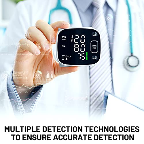 FENGHOU Wrist Blood Pressure Monitor - Automatic Wrist Digital BP Machine Cuff with Portable Carrying Case for Health Monitoring 2 * 120 Reading Memory for 2 Users, Black, Large (W1101) from FENGHOU