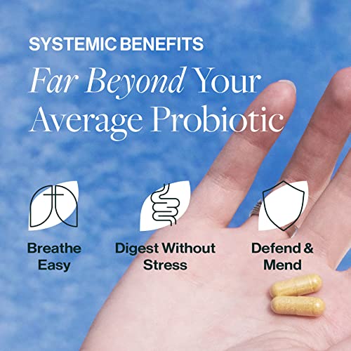 ResBiotic resB Lung Support â Probiotics for Lung Health for Women & Men â Doctor Formulated, Supports Digestion, Immune Function, and Lung Health â 15 Billion CFU per Capsule, 60 Capsules per Bottle from ResBiotic