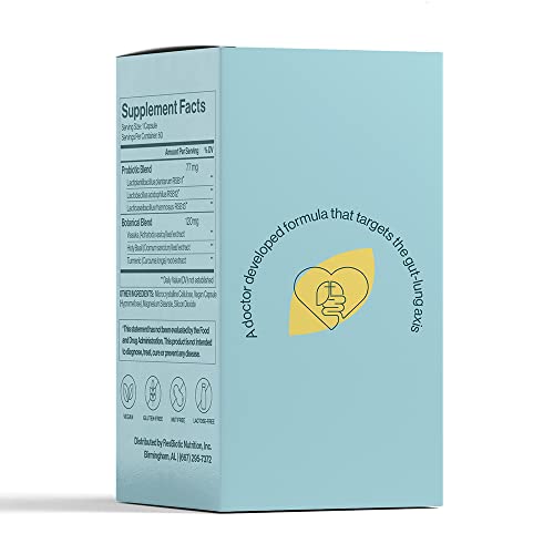 ResBiotic resB Lung Support â Probiotics for Lung Health for Women & Men â Doctor Formulated, Supports Digestion, Immune Function, and Lung Health â 15 Billion CFU per Capsule, 60 Capsules per Bottle from ResBiotic