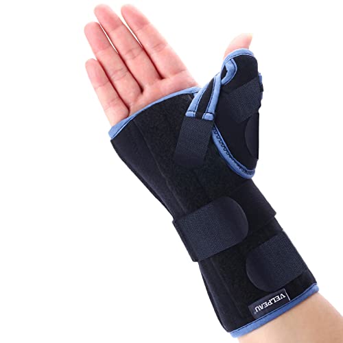 VELPEAU Wrist Brace with Thumb Spica Splint for De Quervain's Tenosynovitis, Carpal Tunnel Pain, Stabilizer for Tendonitis, Arthritis, Sprains & Fracture Forearm Support Cast (Regular, Right Hand-M) by 