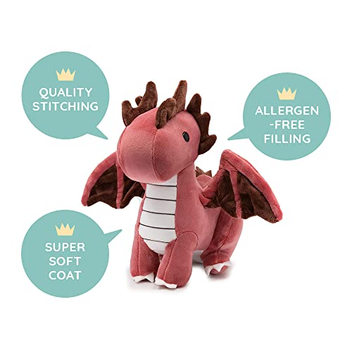 Bellzi Fire Dragon - Cute Stuffed Animal Plush Toy - Adorable Soft Dragon Toy Plushies and Gifts - Perfect Present for Kids, Babies, Toddlers - Draggi from Bellzi