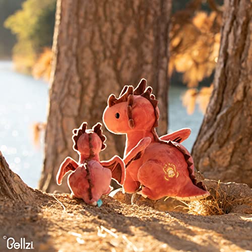 Bellzi Fire Dragon - Cute Stuffed Animal Plush Toy - Adorable Soft Dragon Toy Plushies and Gifts - Perfect Present for Kids, Babies, Toddlers - Draggi from Bellzi