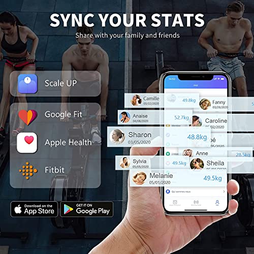 Body Fat Scales Smart BMI Scale, YOUNGDO Digital Bathroom Scales for Body Weight, Body Composition Monitor Health Analyzer Weight Scale, Unlimited Users, APP (Blue) by YOUNGDO