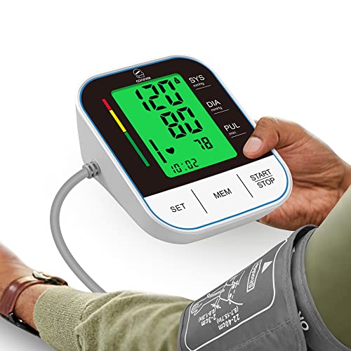 Comfier Blood Pressure Monitor, Automatic Upper Arm Blood Pressure Machine, Accurate BP Monitor with Large LCD display & Adjustable Wrist Cuff 8.7-15.7 inch for Home Use, 2Ã120 Sets Memory, Carry Case by Comfier