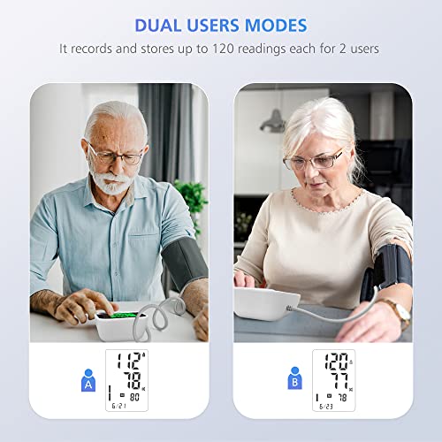 Comfier Blood Pressure Monitor, Automatic Upper Arm Blood Pressure Machine, Accurate BP Monitor with Large LCD display & Adjustable Wrist Cuff 8.7-15.7 inch for Home Use, 2Ã120 Sets Memory, Carry Case by Comfier