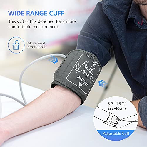 Comfier Blood Pressure Monitor, Automatic Upper Arm Blood Pressure Machine, Accurate BP Monitor with Large LCD display & Adjustable Wrist Cuff 8.7-15.7 inch for Home Use, 2Ã120 Sets Memory, Carry Case by Comfier