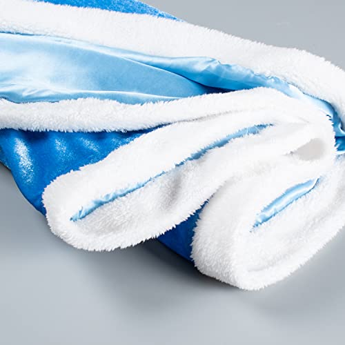 Party Chili Fur Princess Hooded Cape Cloaks Costume for Girls Dress Up Blue 2-3 Years(100cm) by 