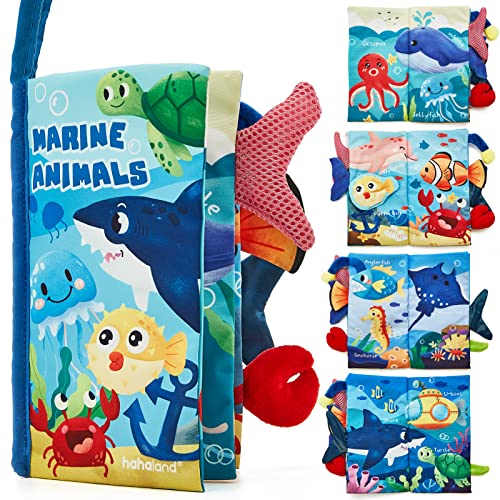 Baby Books 0-6 Months,Infant Tummy Time Toys High Contrast Sensory Baby Toys 6 to 12 Months Touch Feel Book Gift Christmas Stocking Stuffers for Boys Girls 0-3 Months Book Early Learning Stroller Toy by CubicFun Toys Industrial Co., Ltd.