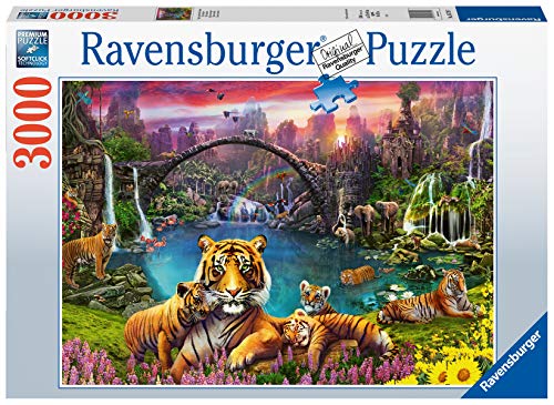 Ravensburger Tigers in Paradise 3000 Piece Jigsaw Puzzle for Adults - 16719 - Every Piece is Unique, Softclick Technology Means Pieces Fit Together Perfectly from Ravensburger