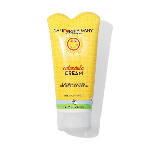 California Baby Calendula Moisturizing Cream (6 Ounces) Hydrates Soft, Sensitive Skin | Plant-Based, Vegan Friendly | Soothes irritation caused by dry skin on Face, Arms and Body by California Baby
