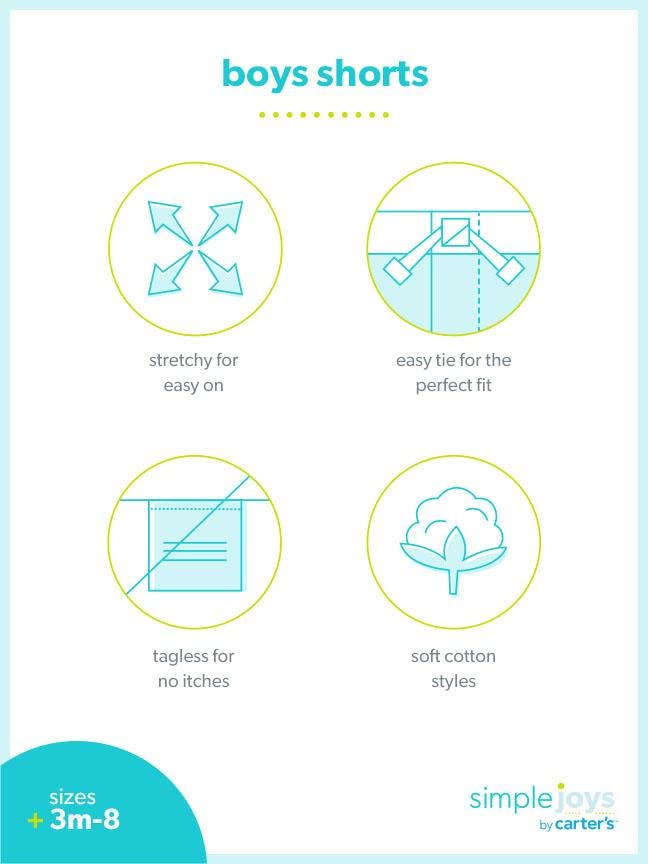 Simple Joys by Carter's Boys' Multi-Pack Knit Shorts, Red/Gray/Navy, 18 Months by Simple Joys by Carter's