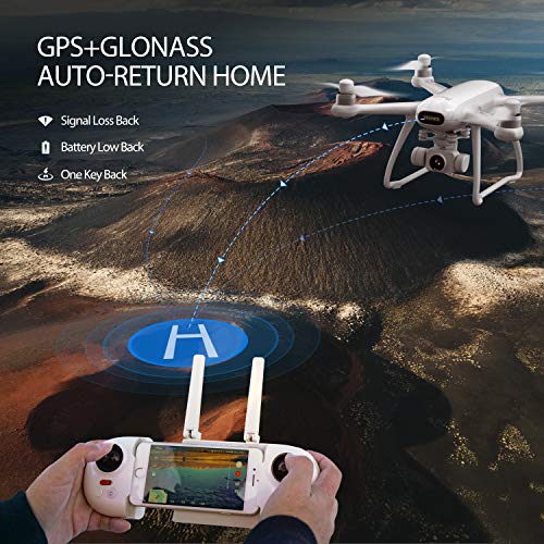 Drone with Camera for Adults 4K 31Mins Flight, Potensic Dreamer GPS Quadcopter with Brushless Motors, Auto Return, 5.8G WiFi FPV Transmission, Long Control Range Flycam, Easy for Beginner and Expert by Potensic