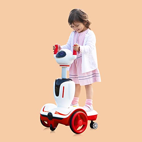 TOBBI Three-in-one Kid's Electric Robot Buggy Toy Car Vehicle Children's Carriage w/ Remote Control, Speed Adjustment and Emergency Stop, Red from TOBBI