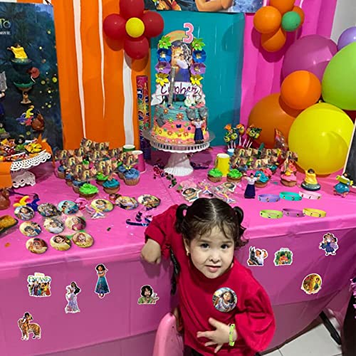 Encanto Party Supplies,74pcs Encanto Party Favors Include 12 Button Pins,12 Bracelets,50 Stickers,Encanto Birthday Party Decorations for Boy and Girls by TOYOYO