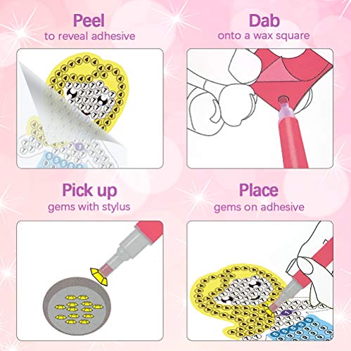 ORIENTAL CHERRY Arts and Crafts for Kids Ages 8-12 - Make Your Own GEM Keychains - 5D Diamond Painting by Numbers Art Kits for Girls Kids Toddler Ages 3-5 4-6 6-8 from ORIENTAL CHERRY