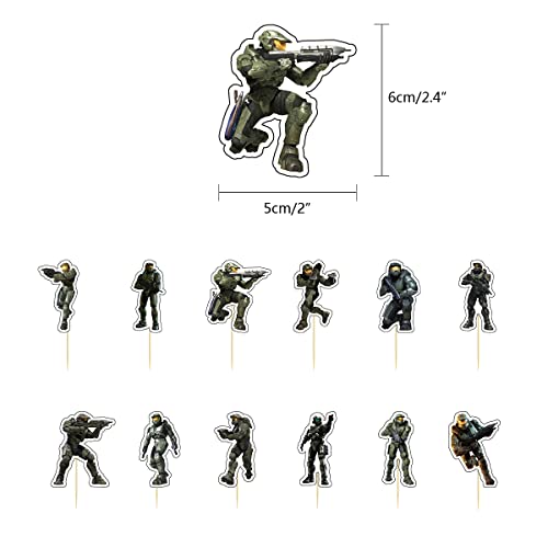 Chieftain game Birthday Party Supplieschief Decorations include Cake Topper, Cupcake Toppers, Banner, Balloons.Perfect for boys' game themed birthday party supplies by XIAOHUANXIONG