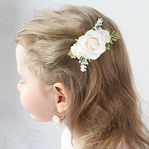 Flower Hair Clips Set-cherrboll 3pcs Floral Hair Bow Accessories for Baby Girl Toddles Teen Gifts by cherrboll