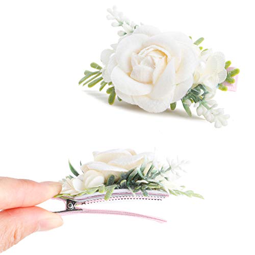 Flower Hair Clips Set-cherrboll 3pcs Floral Hair Bow Accessories for Baby Girl Toddles Teen Gifts by cherrboll