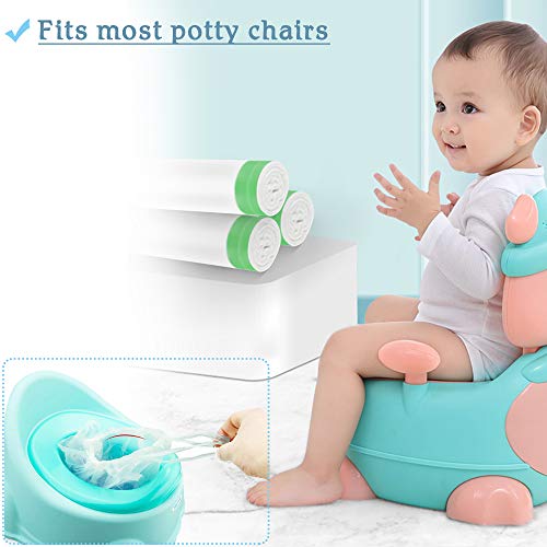 100 Pack Drawstring Potty Bags Potty Chair Liners Disposable,Universal Potty Chair Liner for Baby Toilet Disposable Travel Potty Chair Liners for Kids and Baby from Panxxsen