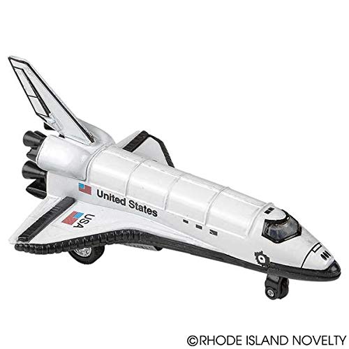 Rhode Island Novelty 5 Inch Diecast Pullback Space Shuttle, One Space Shuttle from Rhode Island Novelty