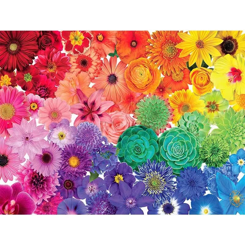 Jigsaw Puzzles 1000 Pieces for Adults,Rainbow Flower Jigsaw Puzzle,1000 Piece Jigsaw Puzzles Artwork Gifts for Adults Teens Families-27.5x19.6IN by TTXiXi