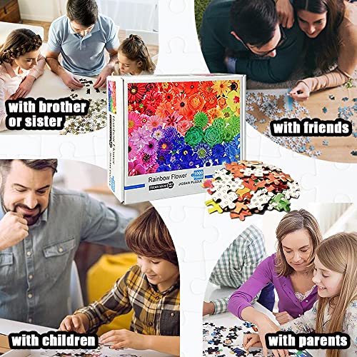 Jigsaw Puzzles 1000 Pieces for Adults,Rainbow Flower Jigsaw Puzzle,1000 Piece Jigsaw Puzzles Artwork Gifts for Adults Teens Families-27.5x19.6IN by TTXiXi