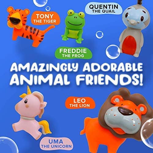 SplashEZ MoldFree Bath Toys for Babies 1M+ and Toddlers , 5 Pack Animal No Holes Bath Toys, Non Squirting Bath Toys for Tub,Beach,Pool, BPA-Free, Dishwasher-Safe, Infant Bathtub Toys from SplashEZ