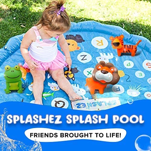 SplashEZ MoldFree Bath Toys for Babies 1M+ and Toddlers , 5 Pack Animal No Holes Bath Toys, Non Squirting Bath Toys for Tub,Beach,Pool, BPA-Free, Dishwasher-Safe, Infant Bathtub Toys from SplashEZ
