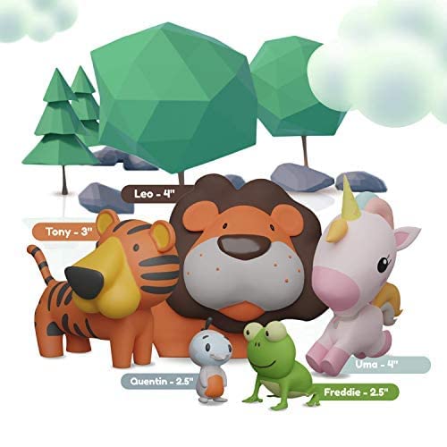 SplashEZ MoldFree Bath Toys for Babies 1M+ and Toddlers , 5 Pack Animal No Holes Bath Toys, Non Squirting Bath Toys for Tub,Beach,Pool, BPA-Free, Dishwasher-Safe, Infant Bathtub Toys from SplashEZ