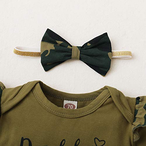 Renotemy Infant Baby Girl Summer Clothes Newborn Outfits Romper Little Sassy Pants Sets Baby Girl Clothes 0-3 Months Green from 