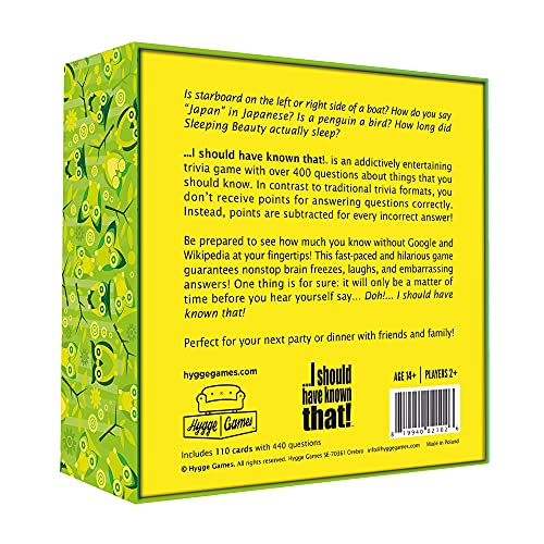 ...I should have known that! Trivia Game by Hygge