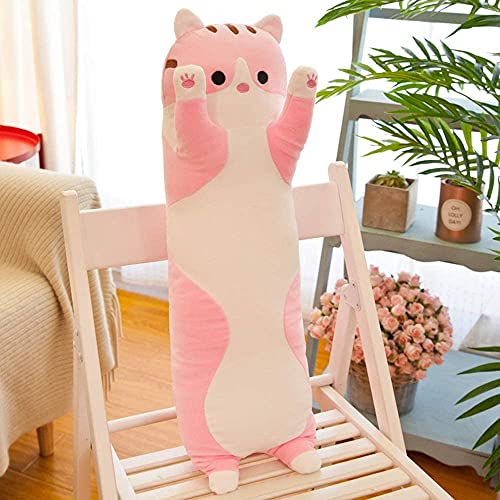 Tangbaobao Stuffed Plush Cat Toy Soft Animals Hugging Pillow Gift for Kids, Girl, Boy, Christmas, Sofa Chair (Pink, 50cm/19.68") by Tangbaobao