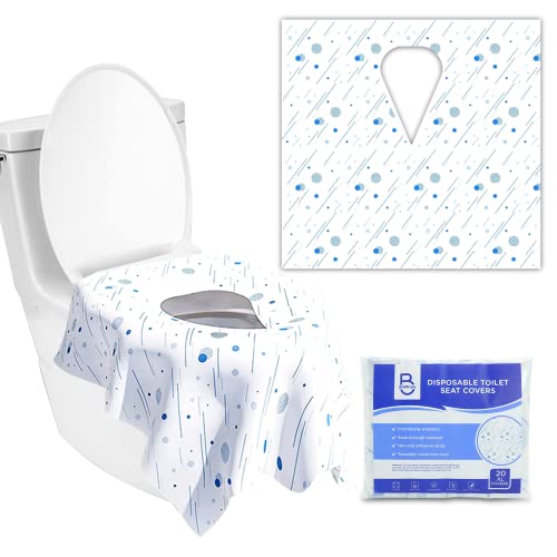 Toilet Seat Covers Disposable 20 Pack BABEnjoy - Extra Large - Disposable Toilet Seat Covers for Kids, Toddlers, Adults, Use for Potty Training, Public Bathroom, Airplane Toilet Seat Cover Spot Style from BABEnjoy