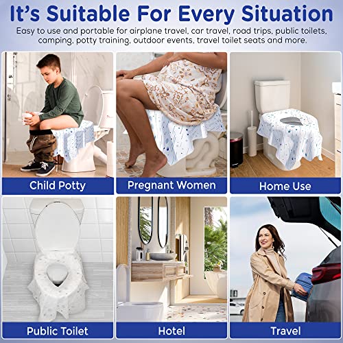 Toilet Seat Covers Disposable 20 Pack BABEnjoy - Extra Large - Disposable Toilet Seat Covers for Kids, Toddlers, Adults, Use for Potty Training, Public Bathroom, Airplane Toilet Seat Cover Spot Style from BABEnjoy